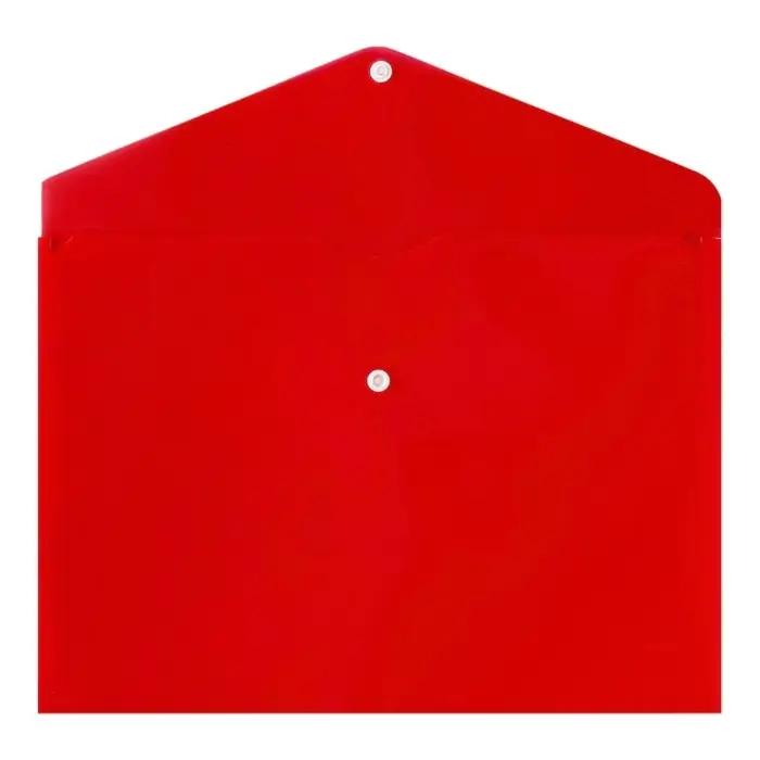 Папка-конверт на кнопке А4, 200 мкм, Calligrata DeLuxe, непрозрачная, матовая, красная