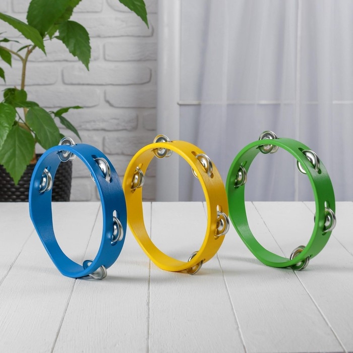 Игрушка музыкальная &laquo;Бубен&raquo; простой средний МИКС