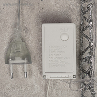 Светодиодная фигура &laquo;Олень с санями серебристый&raquo;, олень: 50 &times; 85 &times; 18 см, сани: 70 &times; 43 &times; 22 см, металл, 220 В, свечение тёплое белое