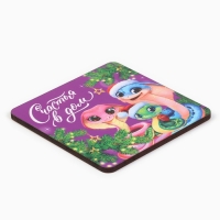 Магнит новогодний деревянный &laquo;Новый год: Счастья в дом&raquo;, 8 х 8 см