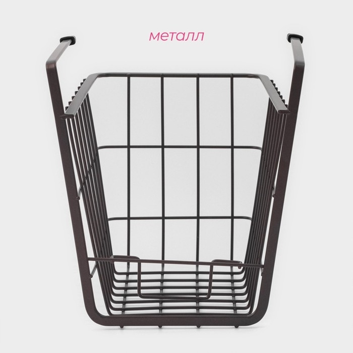 Корзина подвесная Доляна &laquo;Лофт&raquo;, 25&times;19,5&times;20,5 см, цвет коричневый