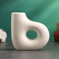 Подсвечник "Брэй" белый глянец, 10х4х10см