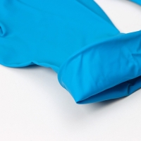 Перчатки латексные неопудренные High Risk, смотровые, нестерильные, текстурированные, размер M, 30 гр, 50 шт/уп (25 пар), цвет голубой