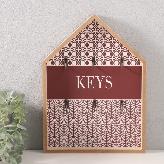 Крючки декоративные дерево Крючки декоративные дерево "Узоры" коричневый 5х22х30 см