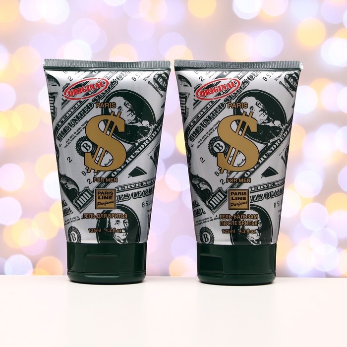 Подарочный набор косметики мужской Dollar, гель для бритья, 125 мл + гель-бальзам после бритья, 125 мл