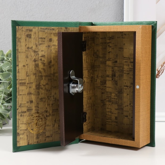 Сейф-книга дерево кожзам "Периодическая таблица" тиснение 21х13х5 см