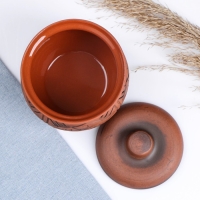 Горшок керамический для запекания "Аппетитный" молочение / 0,3л