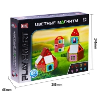 Конструктор магнитный &laquo;Цветные магниты&raquo;, 50 деталей