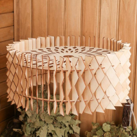 Абажур деревянный "Шар с зигзамами", D=45см Абажур деревянный "Шар с зигзамами", D=45см