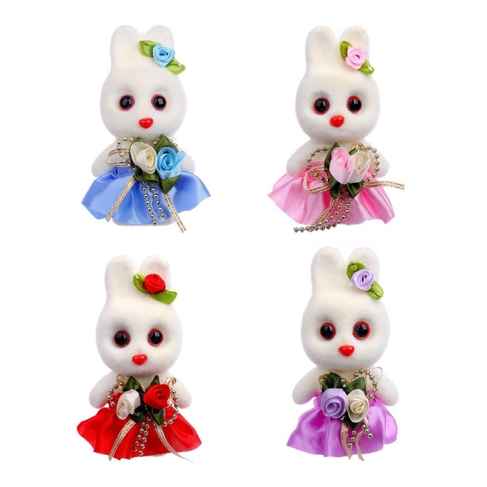 Игрушка из пенопласта &laquo;Зайка с цветами&raquo;, 13 см