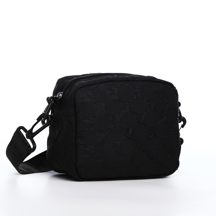 Сумка молодёжная на молнии, цвет чёрный