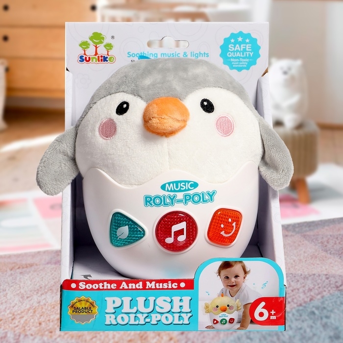 Неваляшка &laquo;Пингвинёнок&raquo;, звуковые эффекты, работает от батареек