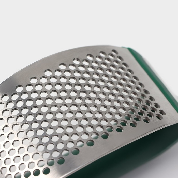 Пресс для чеснока Доляна &laquo;Эсмиральда&raquo;, нержавеющая сталь, цвет зелёный