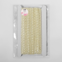 Тесьма декоративная, 16 мм, 9,1 &plusmn; 0,5 м, цвет сливочный