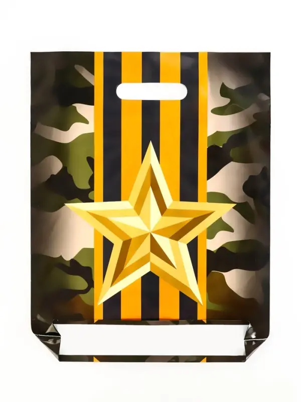 Пакет "Отвага", полиэтиленовый с вырубной ручкой, 31х40 см, 60 мкм