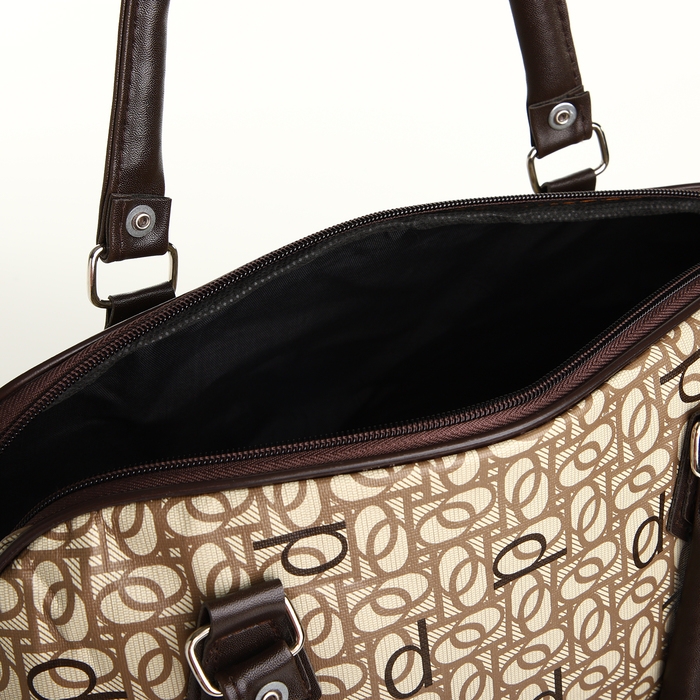 Сумка дорожная на молнии, цвет бежевый