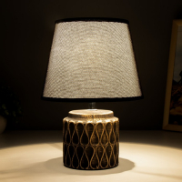 Лампа настольная 32166/1 E14 40Вт черный с золотой патиной 20х20х28 см RISALUX Лампа настольная 32166/1 E14 40Вт черный с золотой патиной 20х20х28 см RISALUX