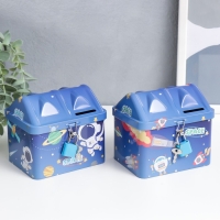 Копилка металл с замочком "Космические приключения" МИКС 12х9,5х10 см Копилка металл с замочком "Космические приключения" МИКС 12х9,5х10 см