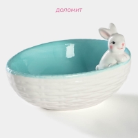 Салатник Доляна &laquo;Зайка&raquo;, 430 мл, 18&times;14&times;11 см, цвет голубой