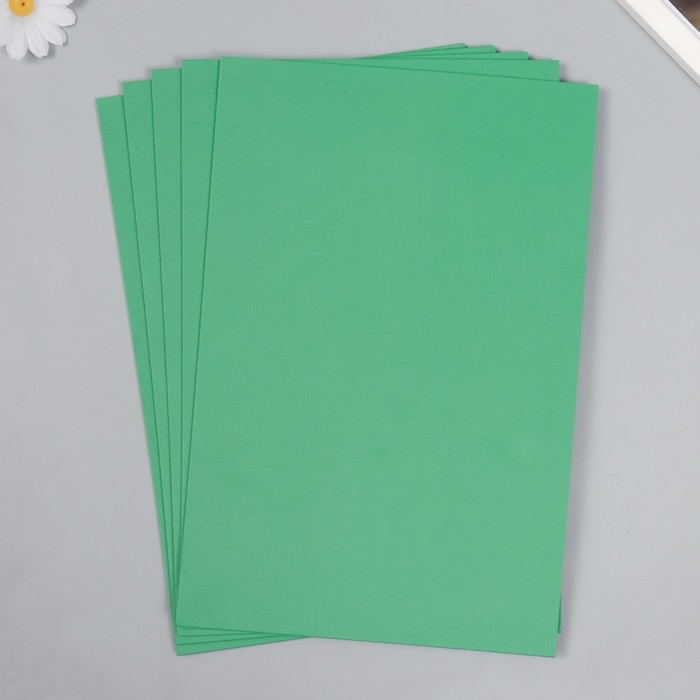 Фоамиран "Хвойный" 2 мм формат А4 набор 5 листов