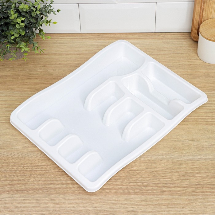 Лоток для столовых приборов Magic, цвет снежно-белый Лоток для столовых приборов Magic, цвет снежно-белый