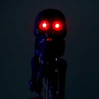 Прикол ручка &laquo;Скелет&raquo;, боксёр, светятся глаза, цвета МИКС