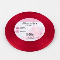 Лента репсовая, 6 мм, 23 &plusmn; 1 м, цвет тёмно-красный №33
