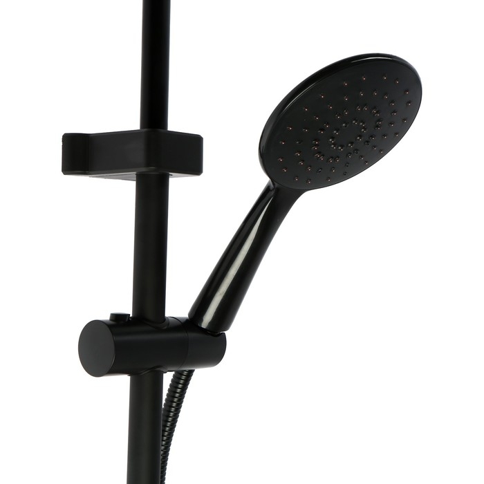 Душевая система ZEIN Z1015, тропическая и ручная лейка, шланг 150 см, черная Душевая система ZEIN Z1015, тропическая и ручная лейка, шланг 150 см, черная