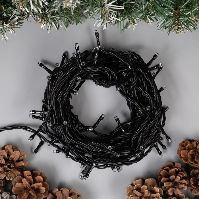 Гирлянда «Нить» 10 м, IP44, тёмная нить, 100 LED, свечение красное, 8 режимов, 220 В Гирлянда «Нить» 10 м, IP44, тёмная нить, 100 LED, свечение красное, 8 режимов, 220 В