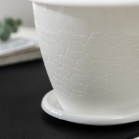 Горшок для цветов с поддоном &laquo;Розалия&raquo;, 800 мл, белый