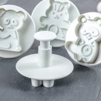 Набор плунжеров кондитерских Доляна &laquo;Мягкая игрушка&raquo;, 4 шт, цвет МИКС