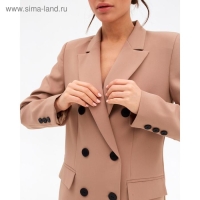 Пиджак женский двубортный MIST размер 46, цвет бежевый Пиджак женский двубортный MIST размер 46, цвет бежевый