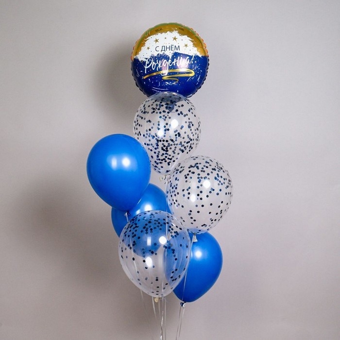 Шар фольгированный 18" &laquo;СДР сине-белый&raquo;, круг