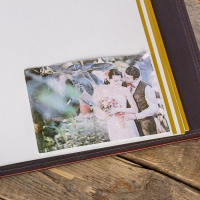 Фотоальбом магнитный 20 листов "Узорный кант" кожзам  5,5х34х34,8 см