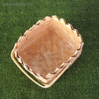 Набор корзин плетеных, 2  шт, лукошко, натуральный, 21&times;16&times;22 см, 17,5&times;12,5&times;17,5 см