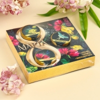 Подарочный набор &laquo;8 марта&raquo;: шоколадная паста 30 г., карамель со вкусом солёной карамели 30 г., крем-мёд с клубникой 30 г.