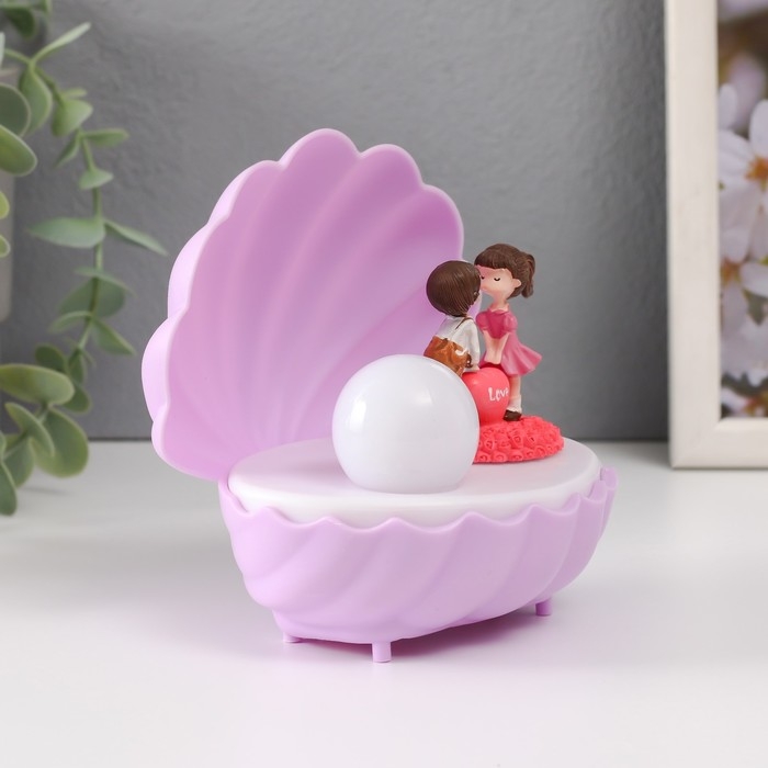 Сувенир пластик свет Сувенир пластик свет "Парочка в ракушке" МИКС 11,5х10х11,5 см