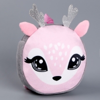 Рюкзак детский плюшевый, круглый «Оленёнок», 18 × 18 см Рюкзак детский плюшевый, круглый «Оленёнок», 18 × 18 см