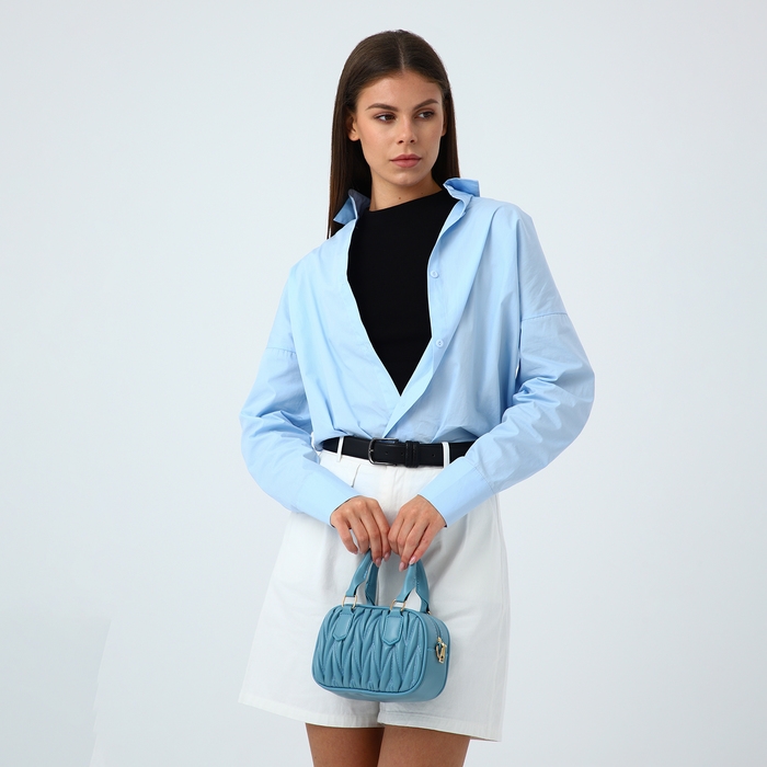 Сумка женская на молнии, цвет голубой Сумка женская на молнии, цвет голубой