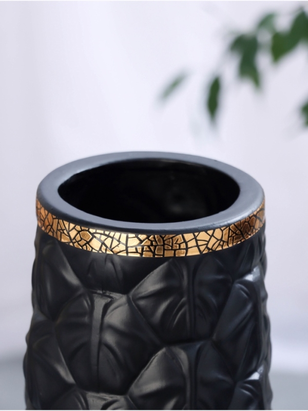 Ваза керамика напольная "Хадвин" 60х13 см, чёрный