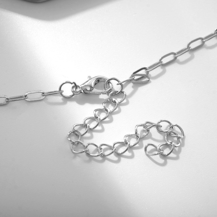 Кулон &laquo;Картина&raquo; рыбки, цветной в серебре, 45 см