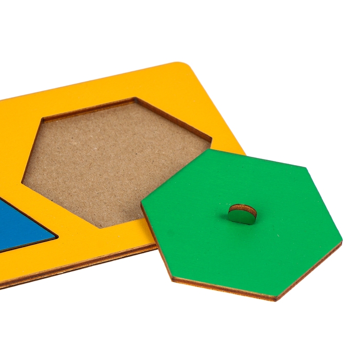 Рамка - вкладыш &laquo;Учим фигуры&raquo;, цвет МИКС