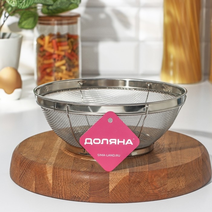 Сито для просеивания Доляна &laquo;Универсал&raquo;, d=21,5 см, цвет серебристый