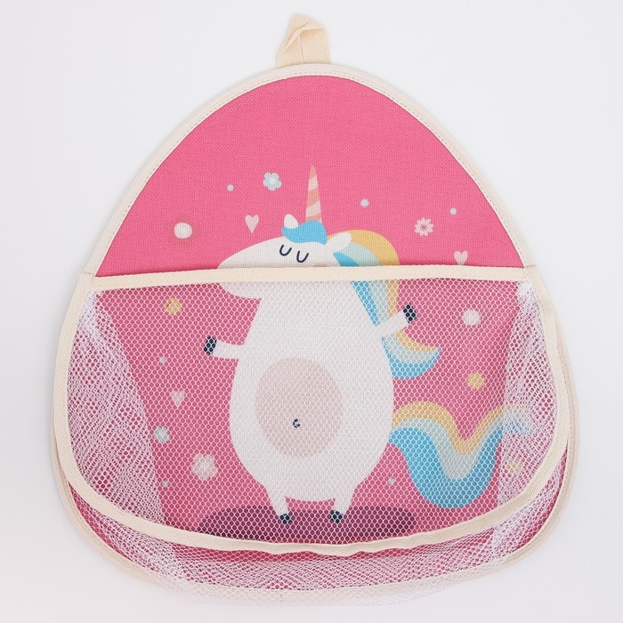 Сетка для хранения игрушек в ванной с петелькой &laquo;Единорожка&raquo;