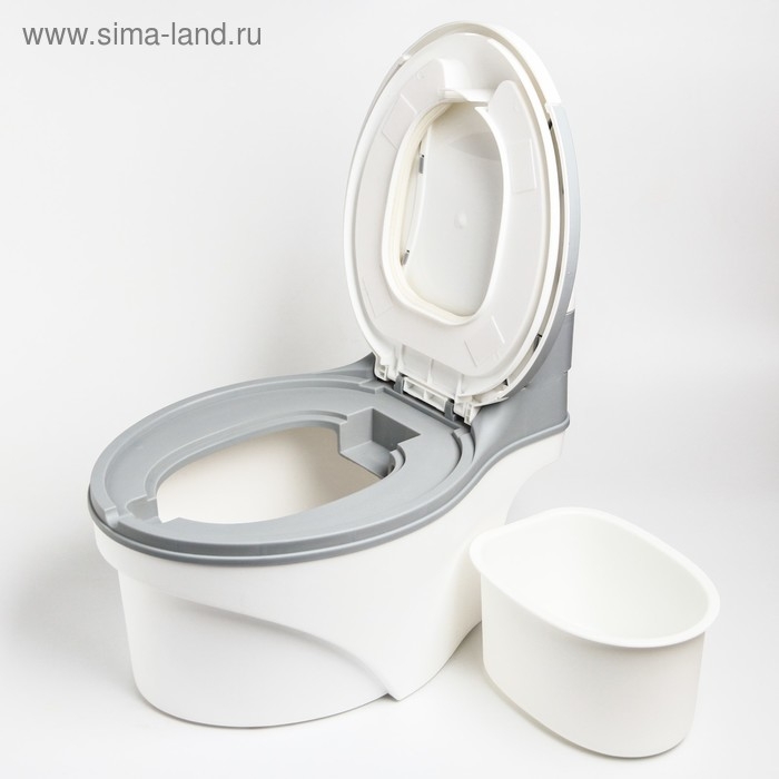Горшок-унитаз, цвет белый/серый