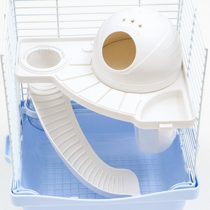Клетка для грызунов укомплектованная, 23 х 19 х 28 см, голубая Клетка для грызунов укомплектованная, 23 х 19 х 28 см, голубая
