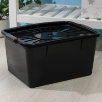 Контейнер для хранения с герметичной крышкой, 18 л, 36,5&times;26&times;25 см, цвет чёрный