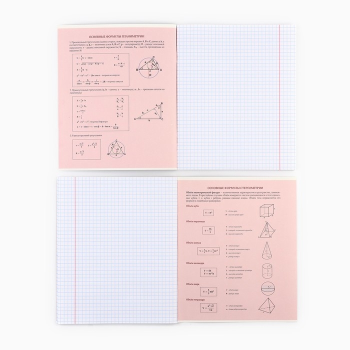 Предметная тетрадь А5, 48 л на скрепке &laquo;Силуэт.Геометрия&raquo; Софт тач лам, уф лак