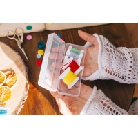 Контейнер для хранения мелочей, 12,5 &times; 5 &times; 3,3 см, цвет прозрачный