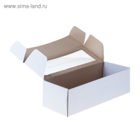 Коробка самосборная, с окном, белая, 16 х 35 х 12 см